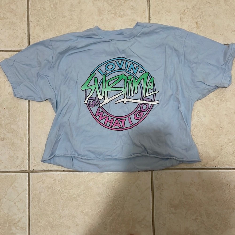 Oversized crop tee